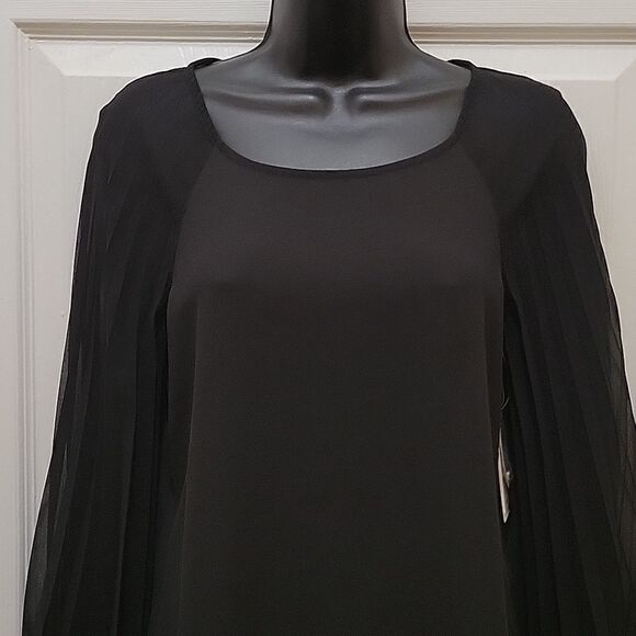 H by Halston Top with Pleated Sleeves - Picture 3 of 13